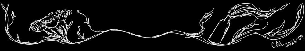 Black and white sketch of flowers and a molotov cocktail, connected by a line that shifts from a vine to flame and smoke.