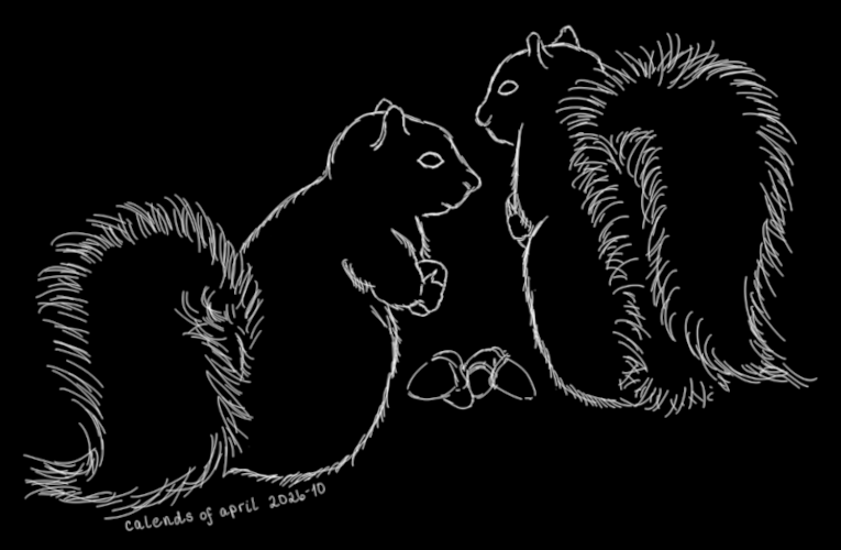 Squirrels — October 4 sketch